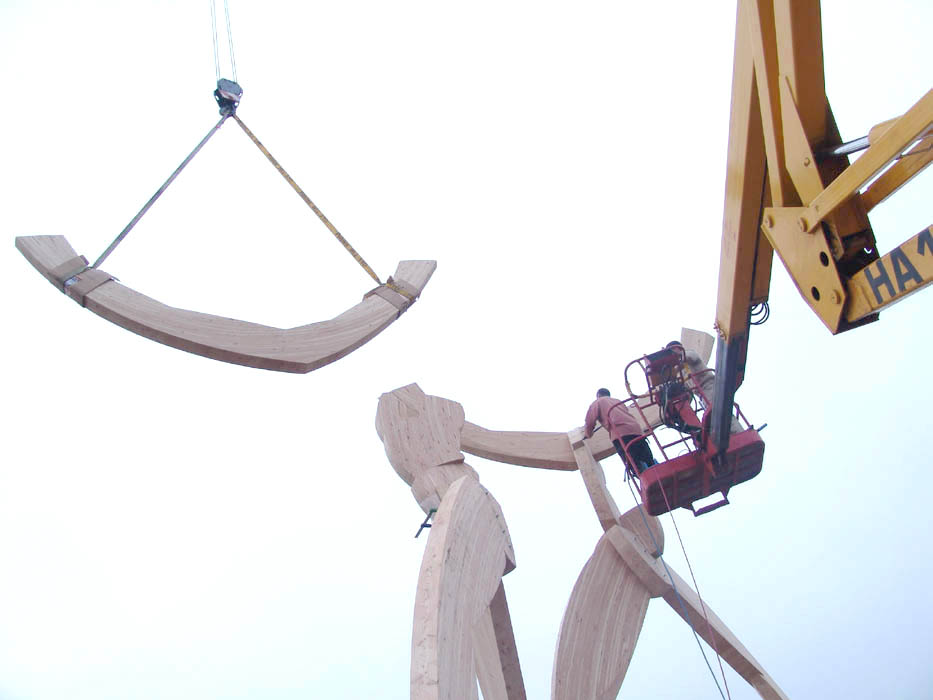 2006 Monumentalskulptur `Miteinander´ Zusammenarbeit mit Agnes Keil